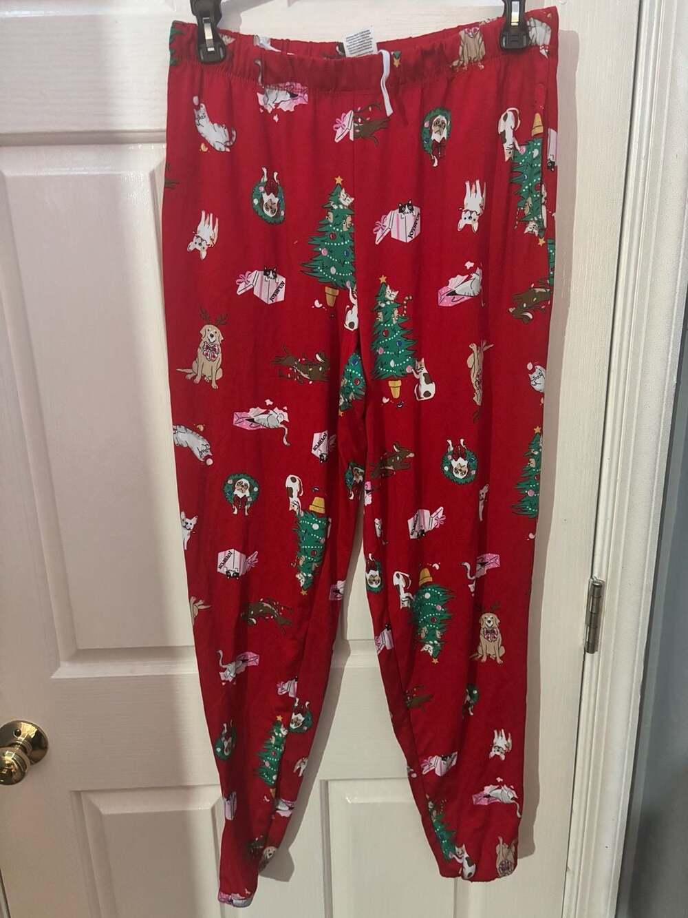 Joyspun Christmas Dogs And Cats Sleep Joggers Size S (4-6)